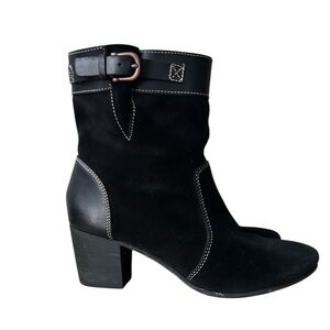 Sebago Hand Crafted Women’s Nell Black Suede Ankle Boots size 7.5